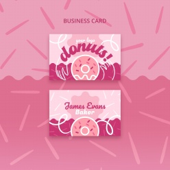 粉色甜品卡片模板设计PSD