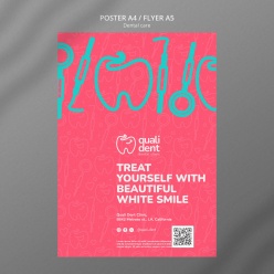 牙科护理海报平面模板设计