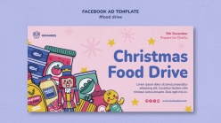 圣诞节募捐食品活动海报