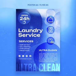洗衣服务海报模板免费下载