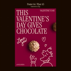 情人节美味巧克力宣传海报