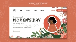 妇女节主题网站登录页模板设计