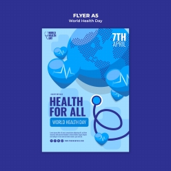 世界健康日A5宣传单模板设计