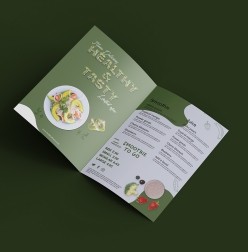 轻食简餐美食折页传单内页设计