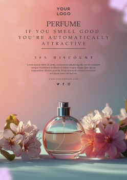 新品香水产品宣传海报素材