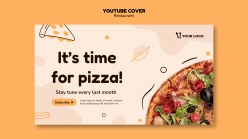 美味披萨宣传横幅海报设计