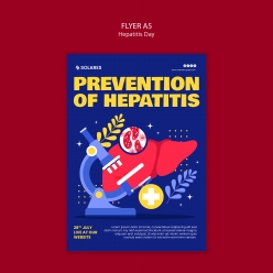 世界肝炎日A5宣传单设计