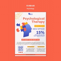 心理学科普传单A5模板设计