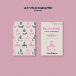 极简风格心理咨询师商务名片PSD