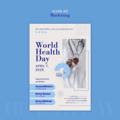 世界健康日医疗营销传单A5模板