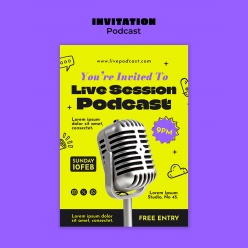 现场直播活动邀请模板PSD