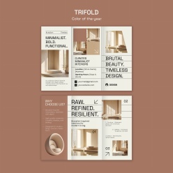 室内设计年度流行色系宣传册PSD模板