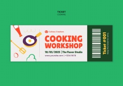 烘焙主题入场券PSD模板