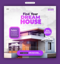 梦想之家主题房屋销售产品主图设计