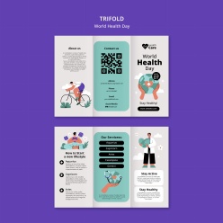 世界健康日医疗宣传册PSD模板
