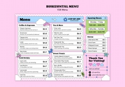 饮料店中横幅价目表ps素材