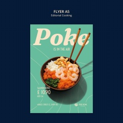 特色美食宣传单A5模板设计