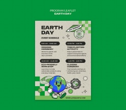 世界地球日活动项目时间表PS素材