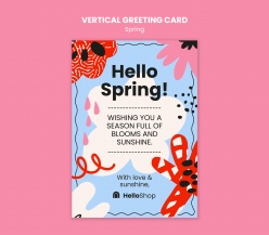 你好春天礼品卡片封面设计