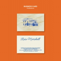 专业房地产岗位商务名片模板