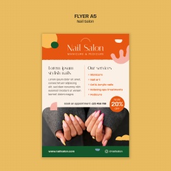 美甲沙龙折扣传单模板A5