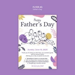 父亲节快乐主题传单模板A5素材