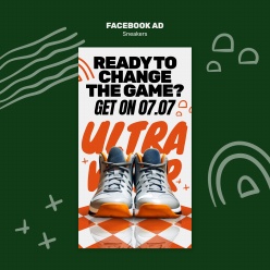 运动鞋竖版宣传广告海报模板