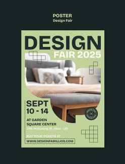 室内家居设计宣传海报PSD素材