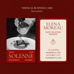 餐厅宣传商务名片PS素材