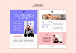 世界瑜伽日宣传单正反面模板PSD