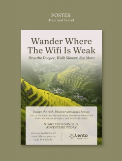 大自然旅行风格海报设计