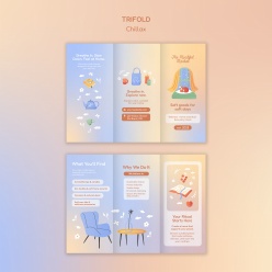 弥撒渐变风格宣传册PSD模板设计