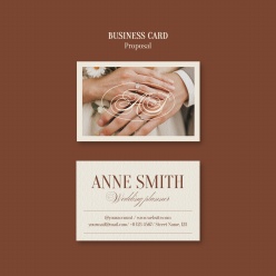 婚礼策划商务名片PSD模板设计
