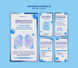 INS风格呼吸道疾病宣传X5模板
