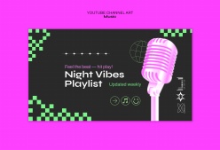 音乐之夜主题视频封面ps素材