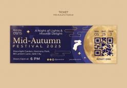 中秋节活动票券PSD分层素材