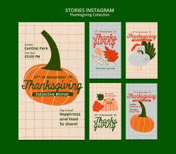 感恩节主题活动宣传INS模板设计