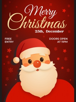 圣诞快乐主题圣诞老人插画ps素材