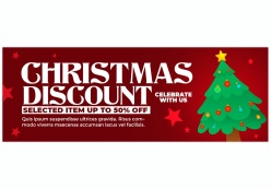 圣诞节折扣券模板PSD