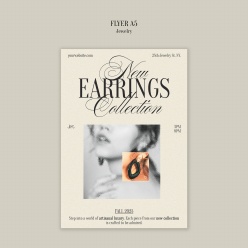 珠宝配饰宣传单页A5模板设计