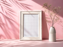 白色相框样机展示PSD素材