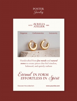 时尚耳饰宣传海报PSD素材