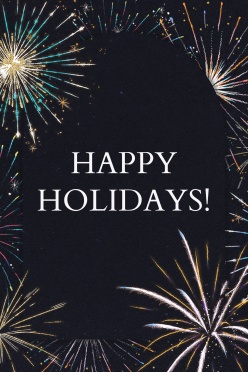 假日快乐烟花背景ps素材