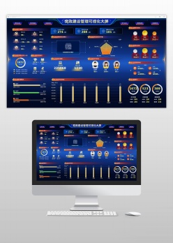 党政建设管理可视化大屏