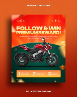 摩托机车宣传海报设计源文件