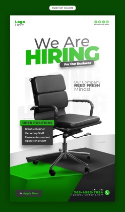 商务招聘竖版海报设计源文件