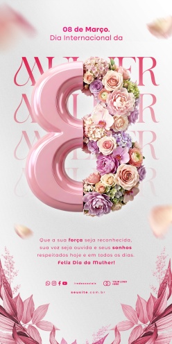 三八妇女节数字海报设计