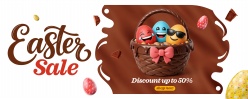复活节主题宣传促销横幅设计