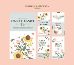 INS风格婚礼邀请宣传X5模板设计