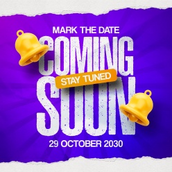 即将推出敬请关注方形海报PSD